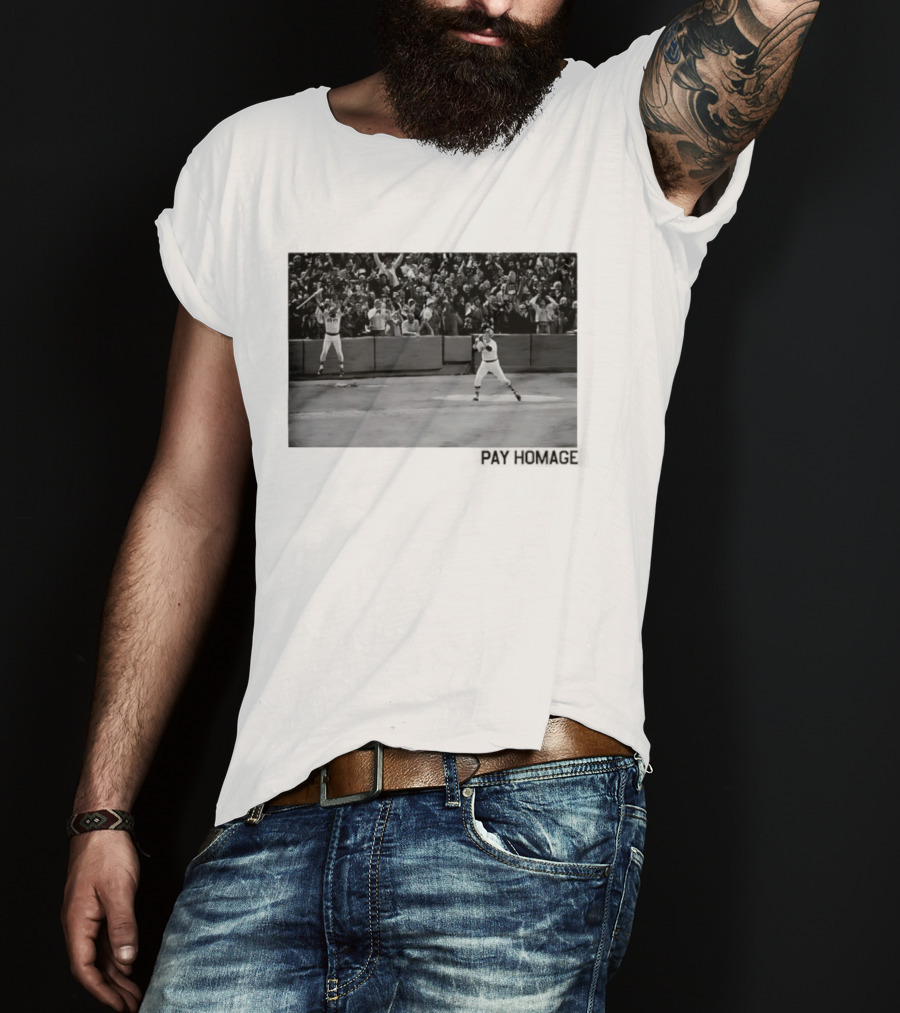 Carlton Fisk Boston Red Sox Baseball Pay Homage Moment Iconic Celebration T-Shirt