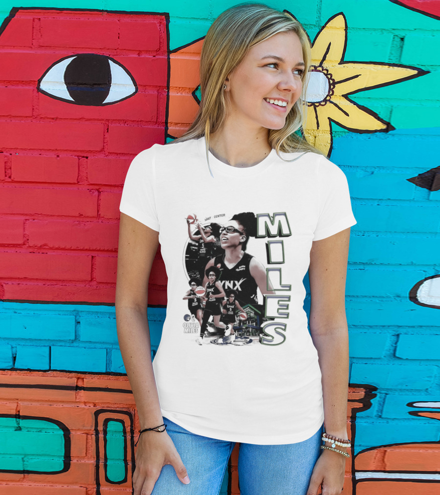 WNBA Olivia Miles Minnesota Lynx 2026 Basketball Collage T-Shirt