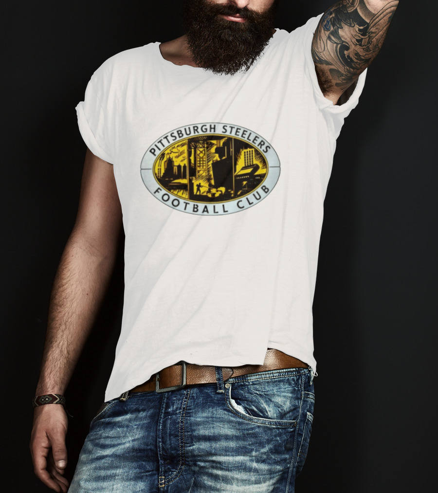Pittsburgh Steelers Football Club Urban Skyline Distressed T-Shirt