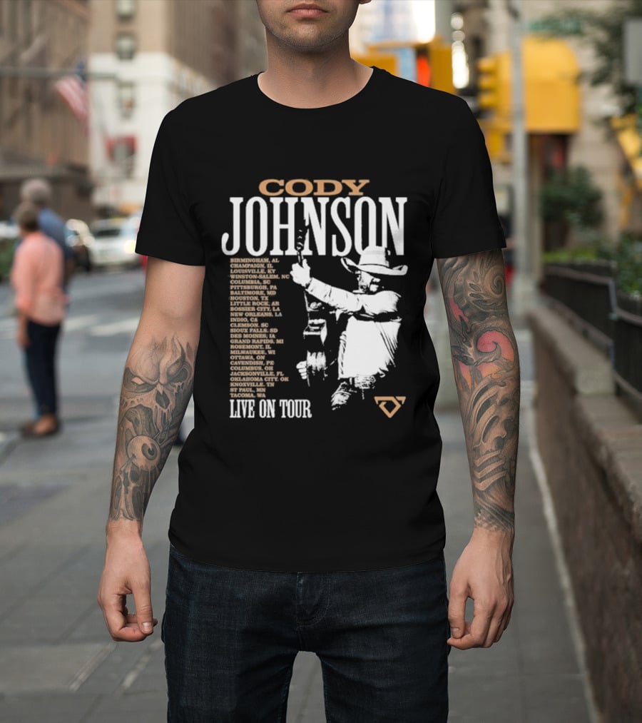 Cody Johnson 2026 Tour Live On Tour Dates And Cities With Cowboy T-Shirt