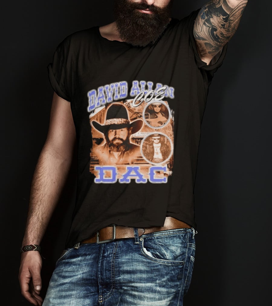 David Allan Coe DAC Cowboy Hat Sunglasses Collage T-Shirt