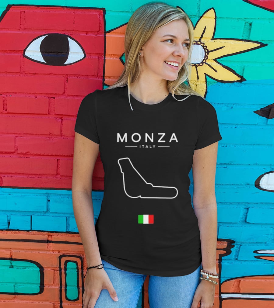 Monza Italy Temple Of Speed Circuit Italia Flag Racing T-Shirt