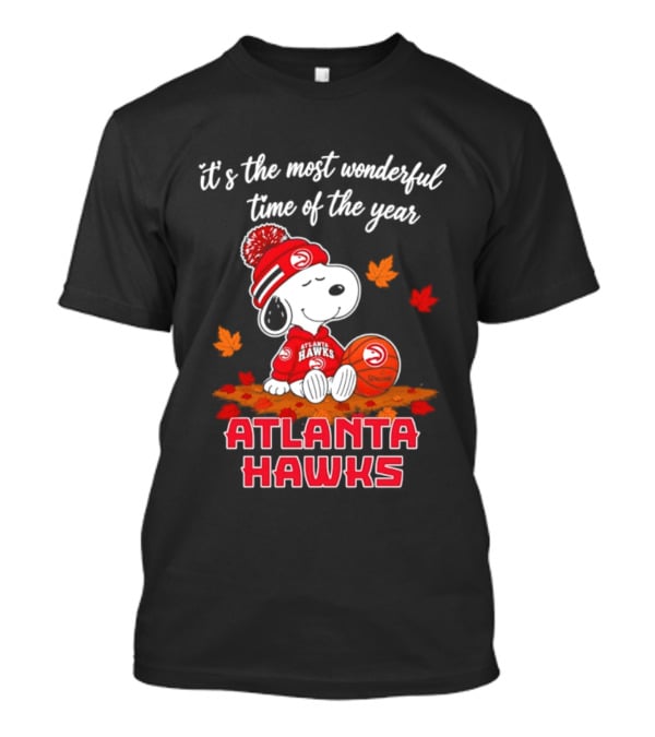 Atlanta Hawks Snoopy Halloween 2026 It's The Most Wonderful Time Of The Year T-Shirt