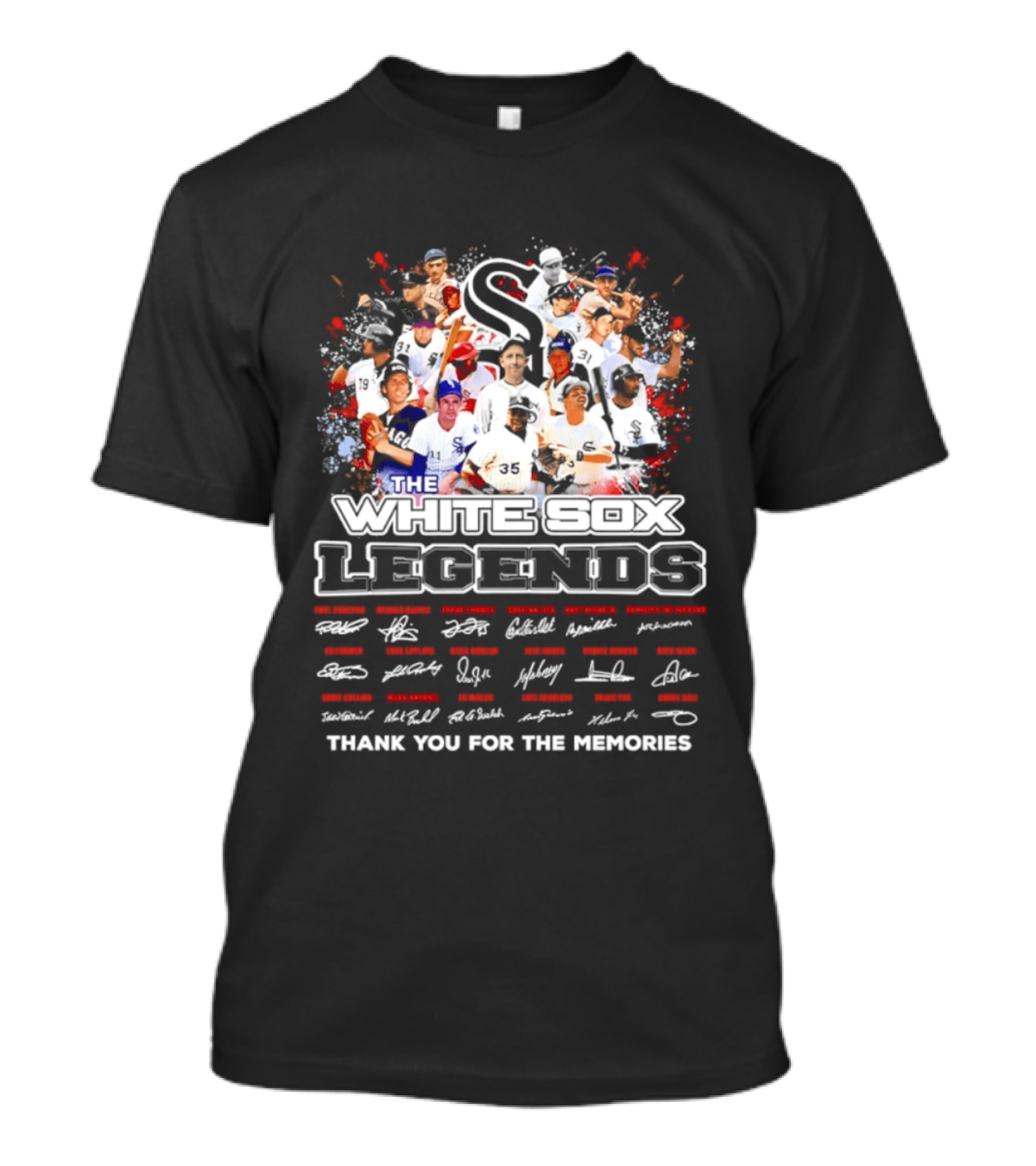 The Chicago White Sox Legends Thank You For The Memories Signatures T-Shirt