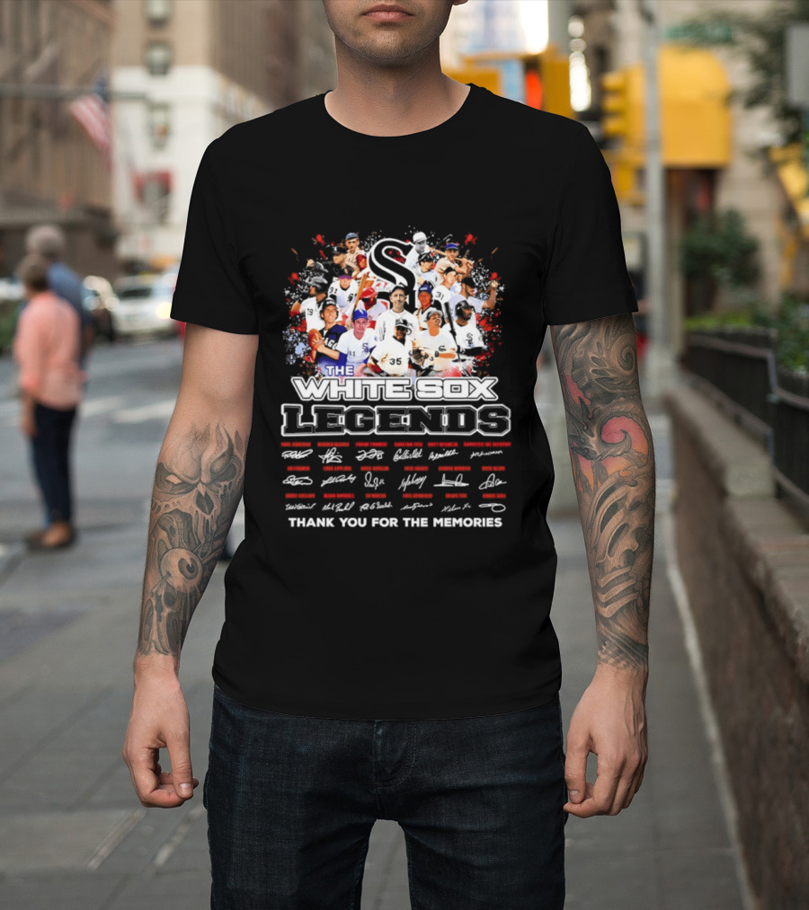 The Chicago White Sox Legends Thank You For The Memories Signatures T-Shirt