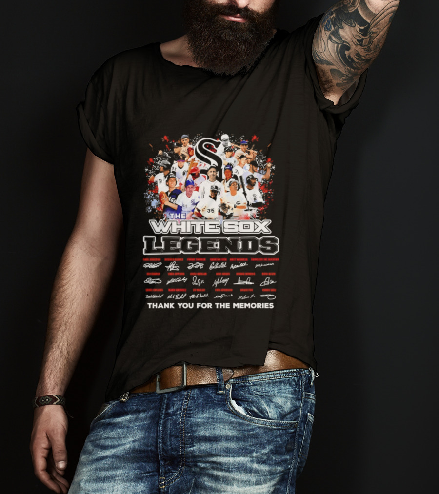 The Chicago White Sox Legends Thank You For The Memories Signatures T-Shirt