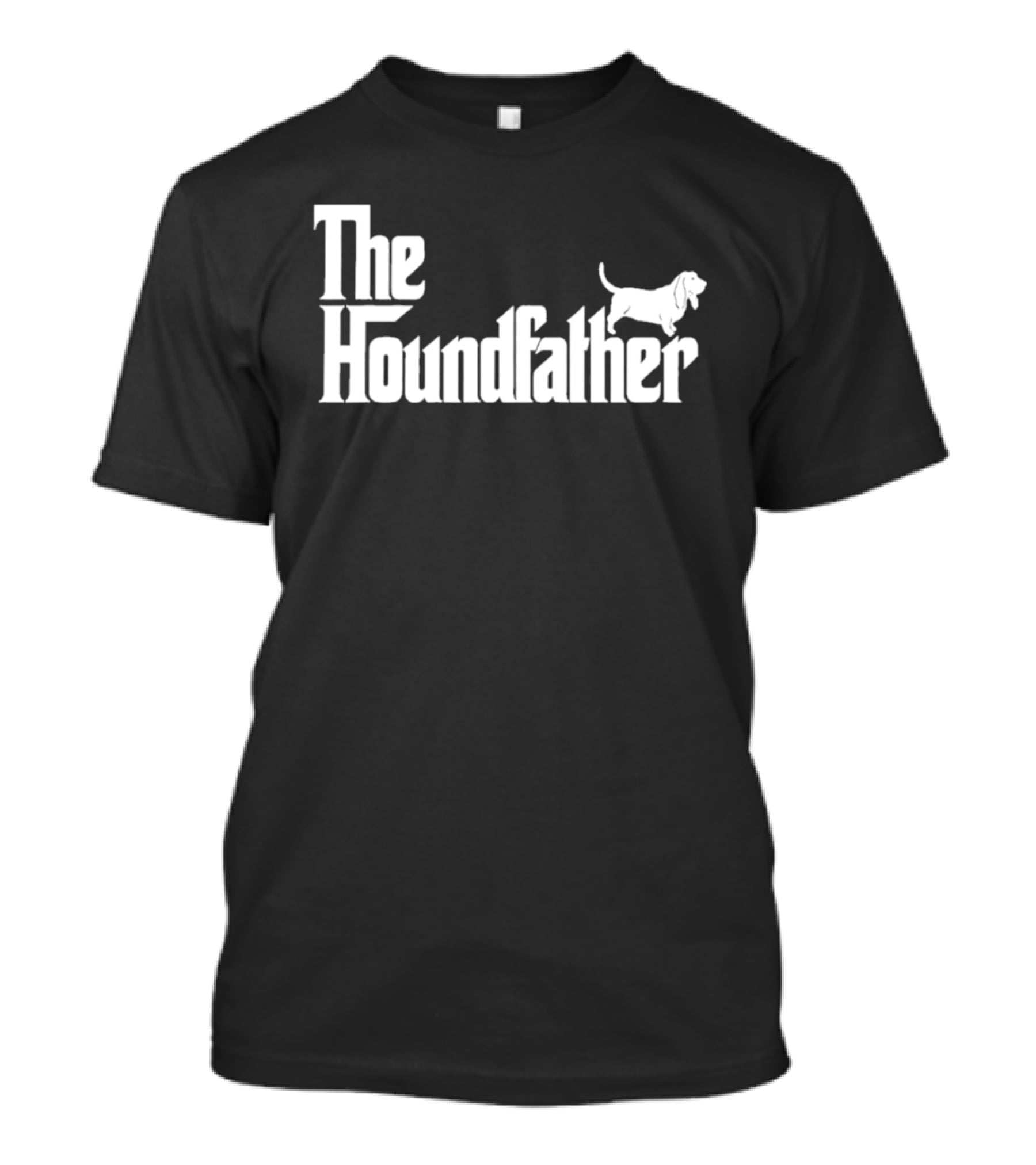 The Houndfather Basset Hound Iconic Movie Font T-Shirt
