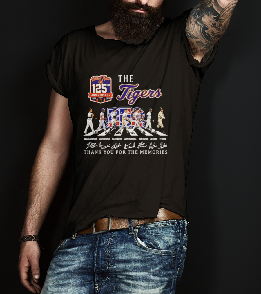 Detroit Tigers 125th Anniversary The Tigers 2026 MLB Season Thank You For The Memories T-Shirt
