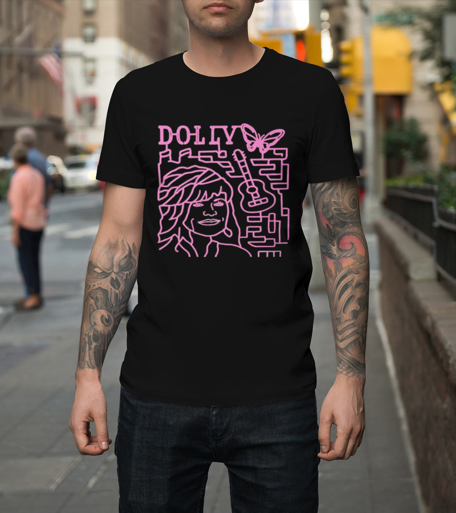 Dolly Corn Maze Butterfly Guitar Maze T-Shirt