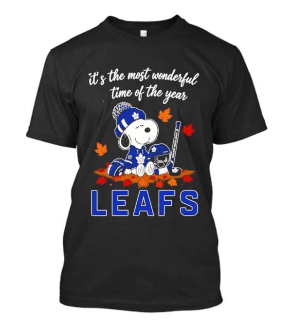 Toronto Maple Leafs Snoopy Halloween 2026 It's The Most Wonderful Time Of The Year Leafs T-Shirt