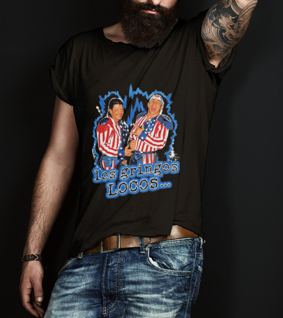 Dominik Mysterio Los Gringos Locos Red White Blue Stars And Stripes T-Shirt