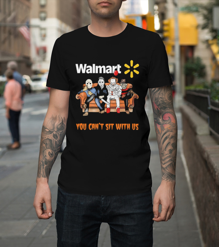 Walmart You Can't Sit With Us Halloween Horror Movie T-Shirt