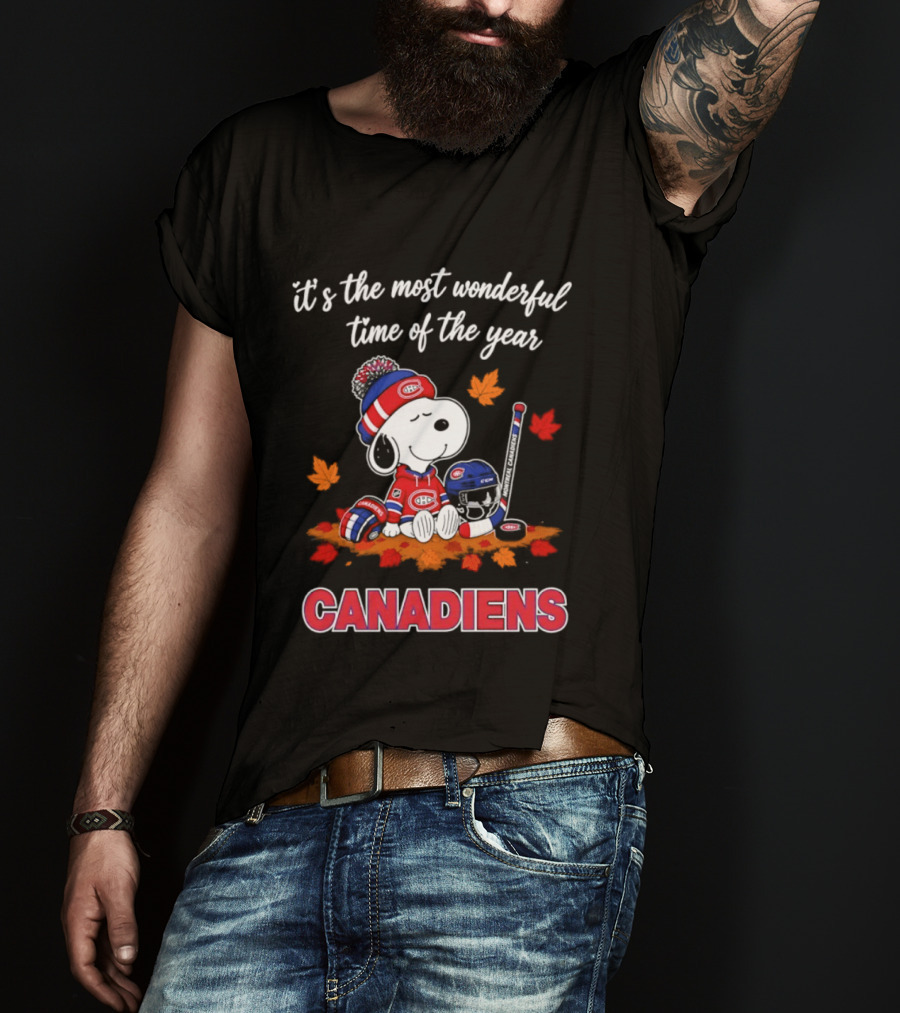 Canadiens Snoopy It's The Most Wonderful Time Of The Year Halloween 2026 T-Shirt