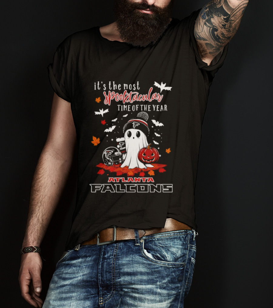 Atlanta Falcons Halloween Ghost 2026 It's The Most Spooktacular Time Of The Year T-Shirt