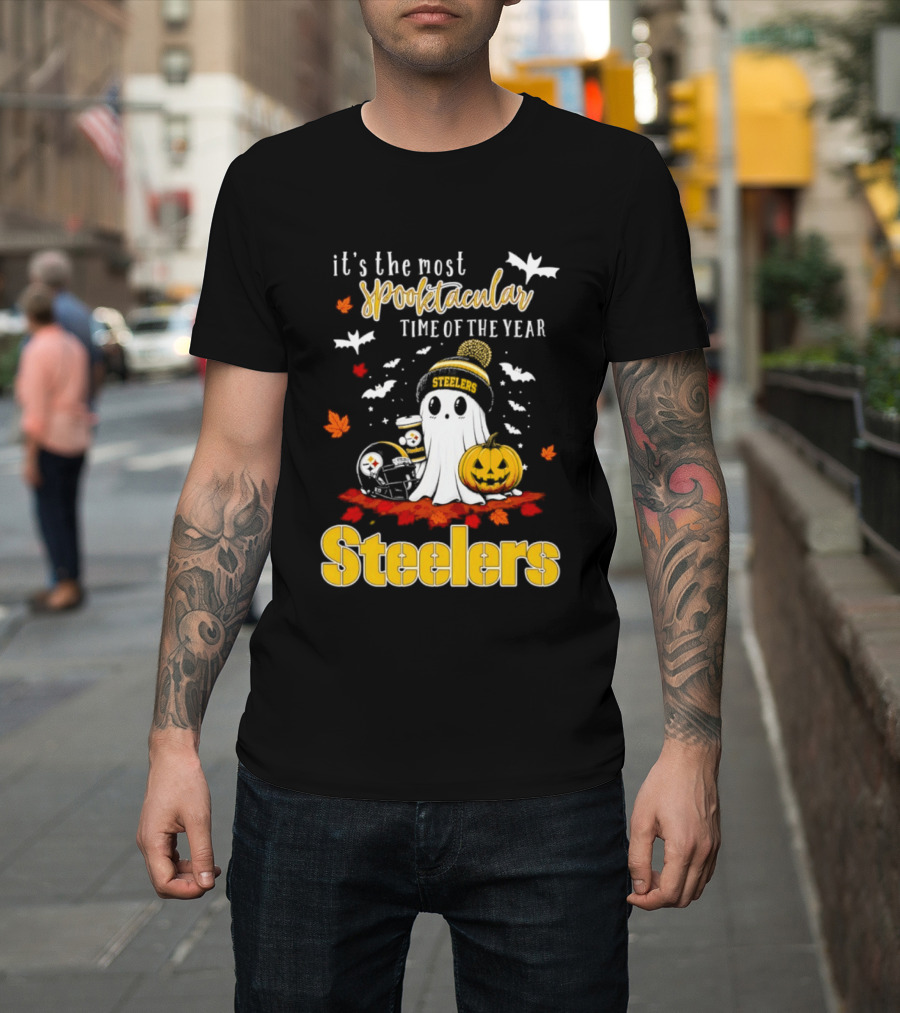 Pittsburgh Steelers Halloween 2026 Spooktacular Time Ghost Pumpkin Football T-Shirt