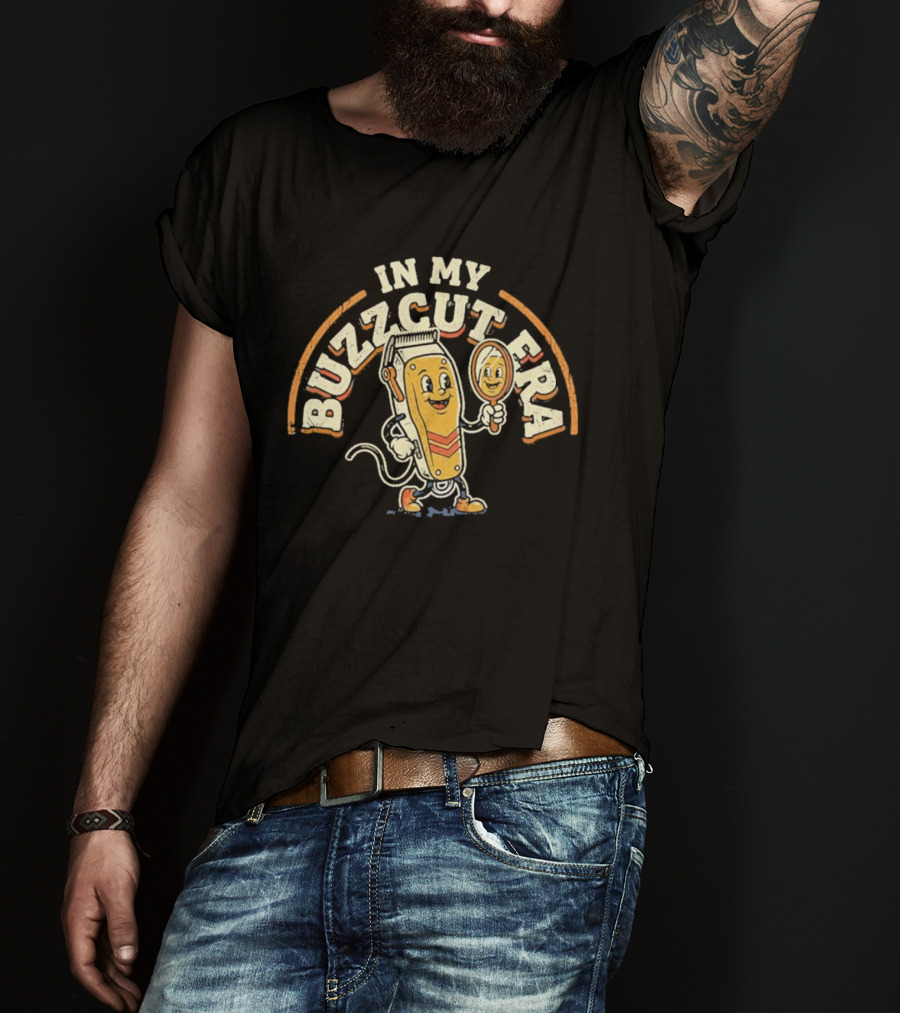 In My Buzzcut Era Vintage Clippers Cartoon T-Shirt
