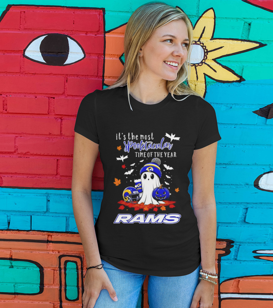 Los Angeles Rams Halloween Ghost 2026 Season It's The Most Spooktacular Time Of The Year T-Shirt