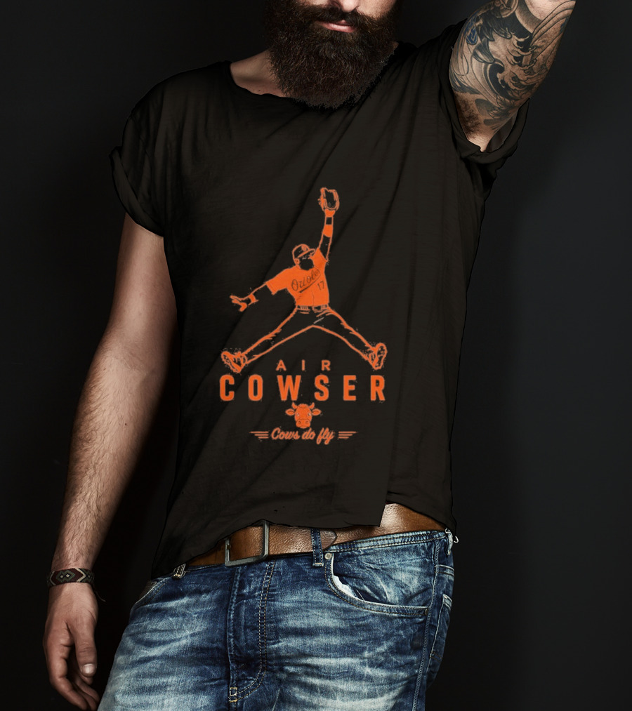 AIr Colton Cowser Jumpman Parody Cows Do Fly T-Shirt