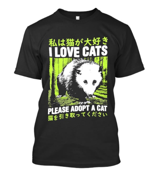 I Love Cats Please Adopt A Cat T-Shirt