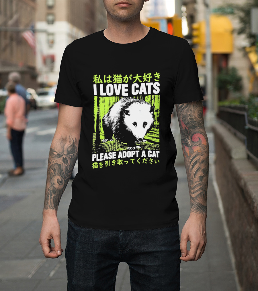 I Love Cats Please Adopt A Cat T-Shirt