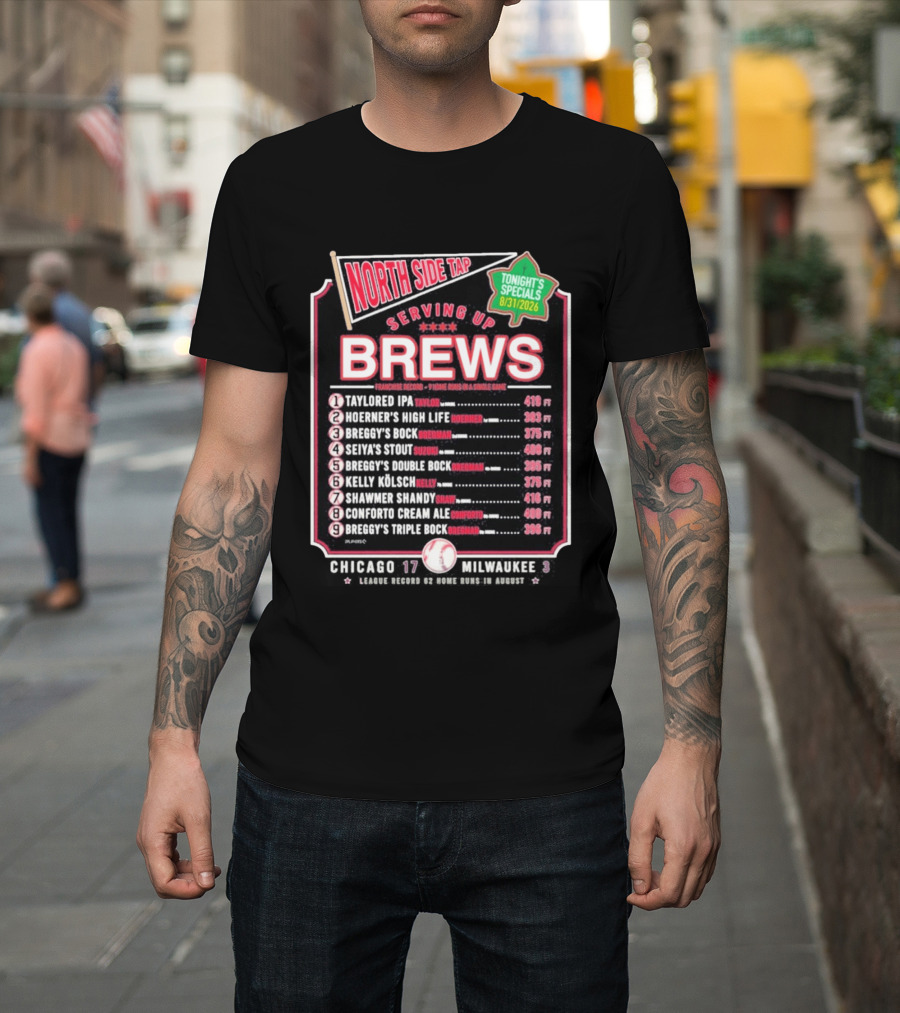 North Side Tap Serving Brews Tonight's Specials Taylored IPA Hoerner's High Life Breggy's Bock T-Shirt