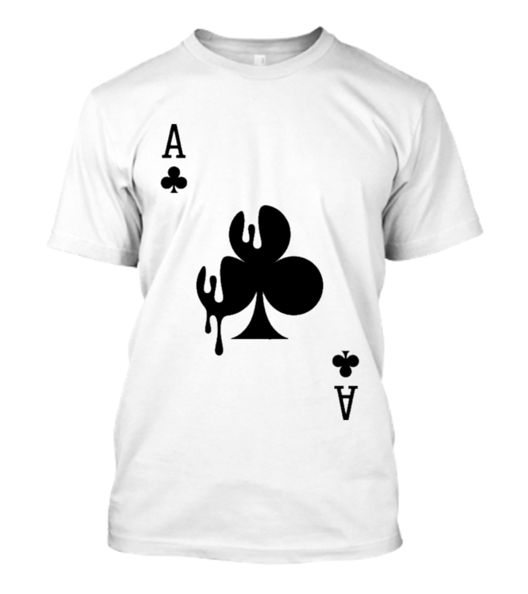 Ace Of Clubs Dripping Card T-Shirt