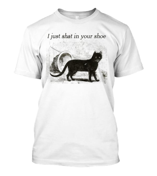 Cat I Just Shat In Your Shoe Silhouette And Litter Box T-Shirt