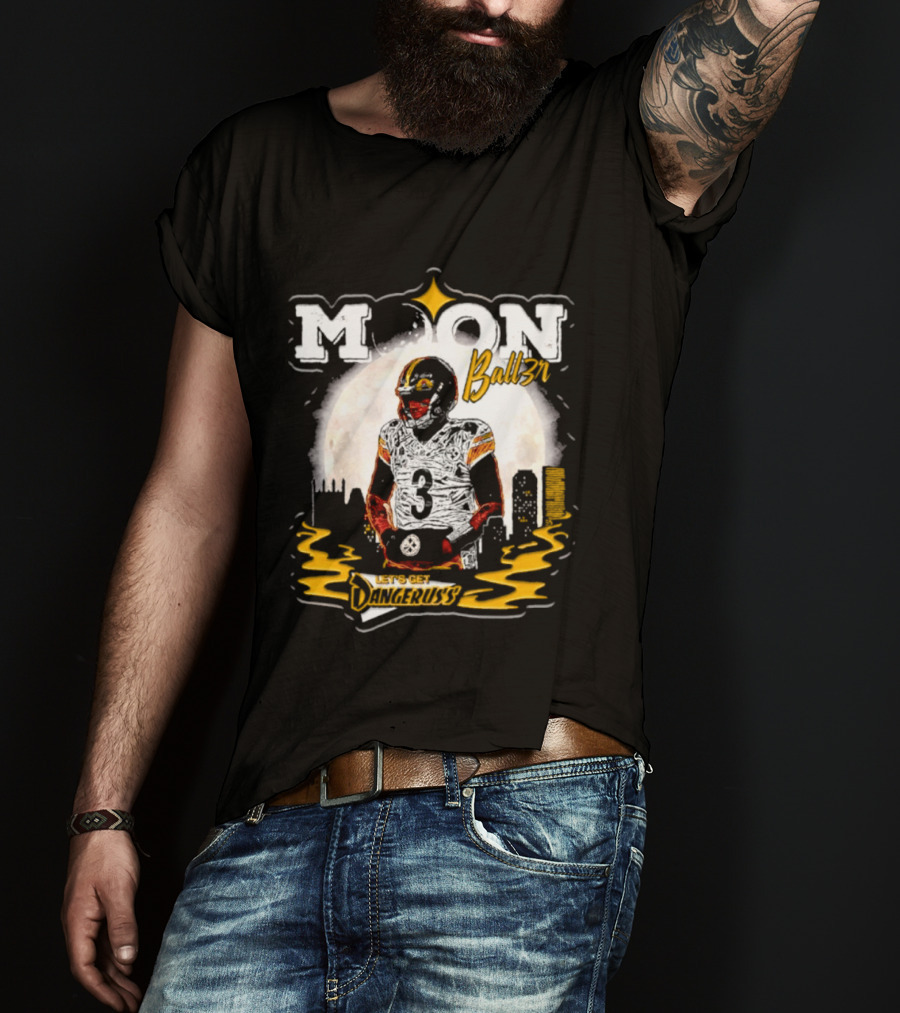 Pittsburgh Steelers Moon Ball3r Dangeruss Football Russell Wilson T-Shirt