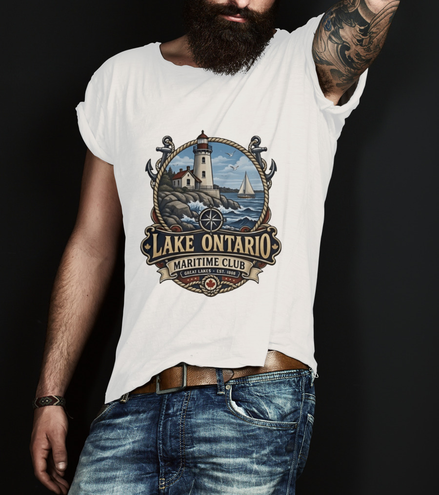 Lake Ontario Maritime Club Great Lakes Nautical Heritage Est. 1908 T-Shirt