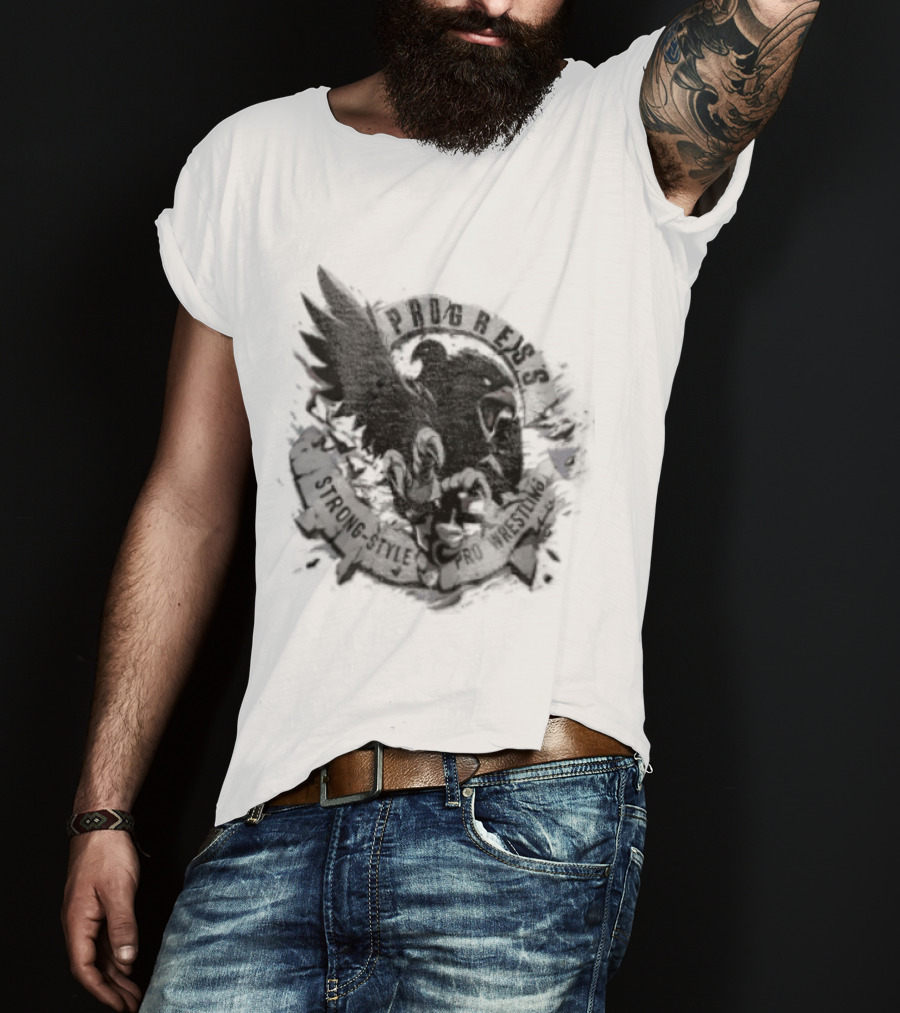 Progress Wrestling Eagle Strong Style Pro Wrestler T-Shirt