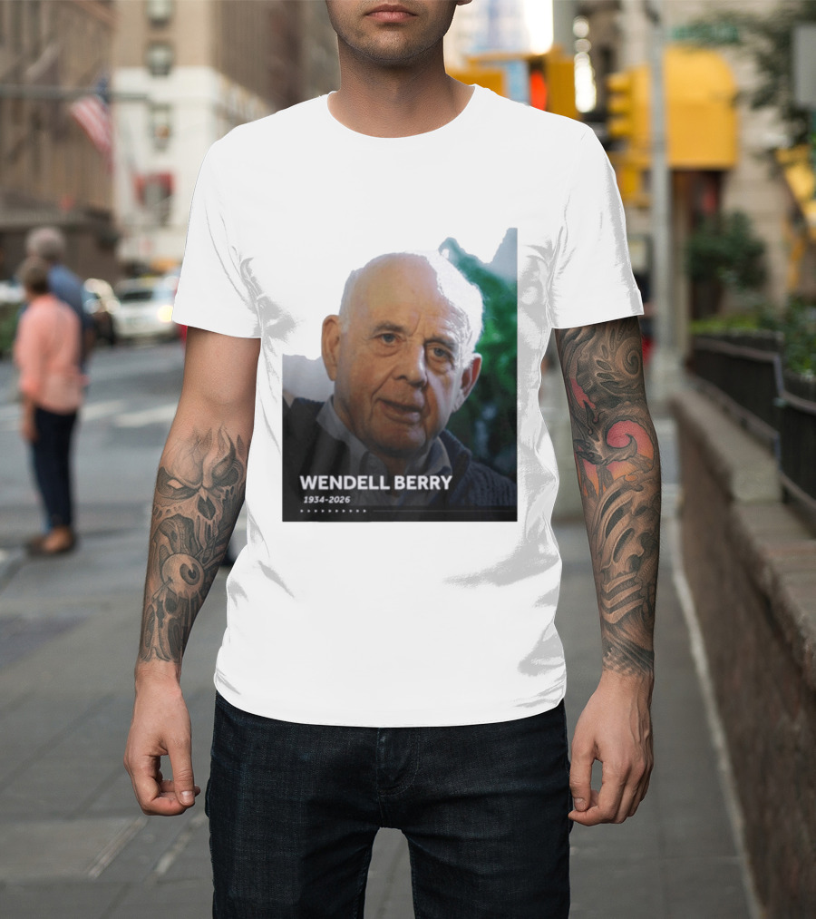 Wendell Berry 1934 2026 Commemorative T-Shirt