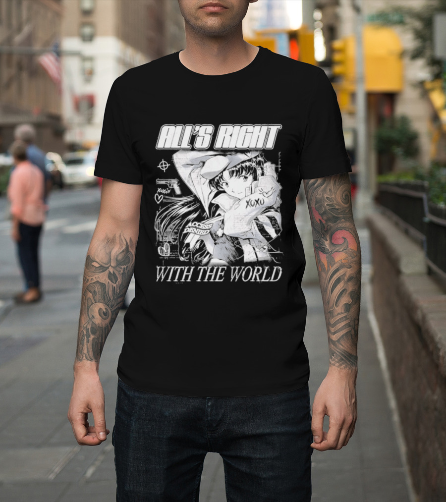 All's Right With The World Misato Katsuragi 90s Anime T-Shirt