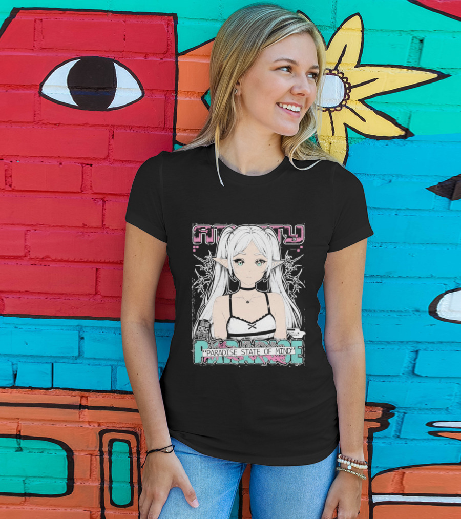 Best Frieren Paradise State Of Mind Anime Aesthetic Elf Girl T-Shirt