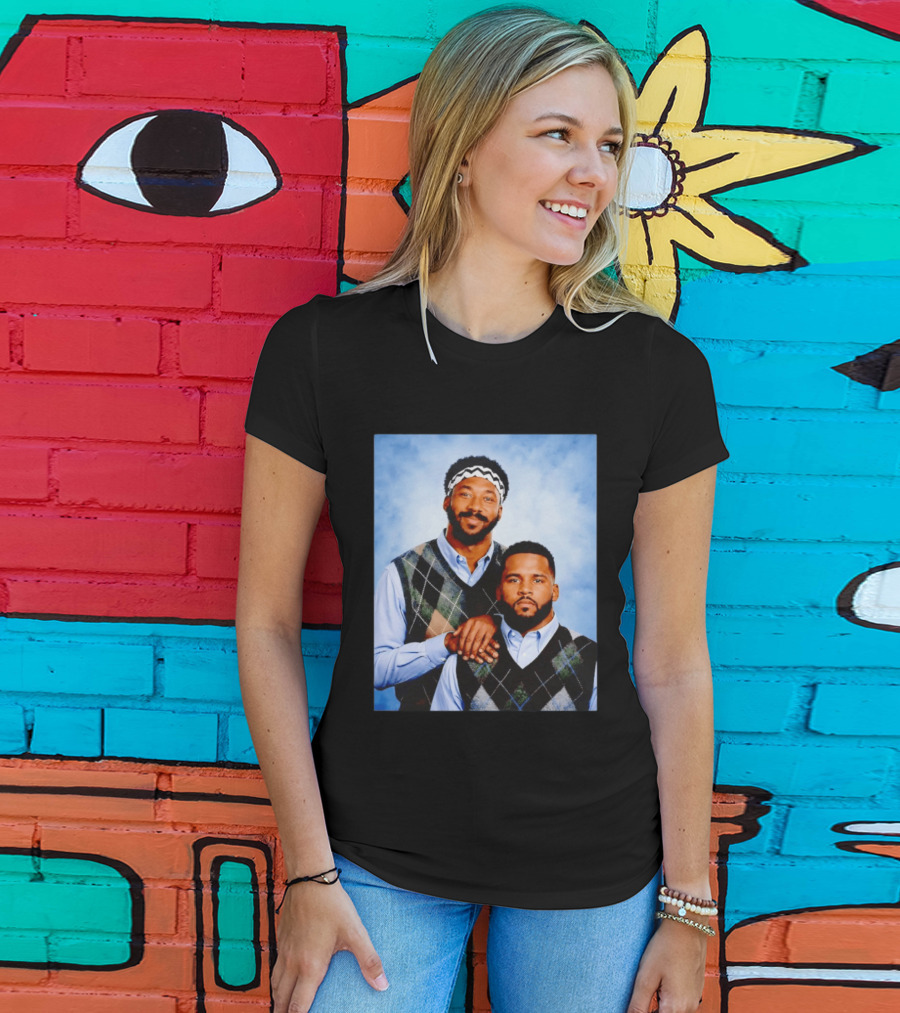 Myles Garrett Aaron Donald Los Angeles Rams Step Brothers T-Shirt