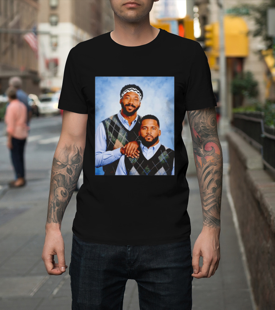 Myles Garrett Aaron Donald Los Angeles Rams Step Brothers T-Shirt
