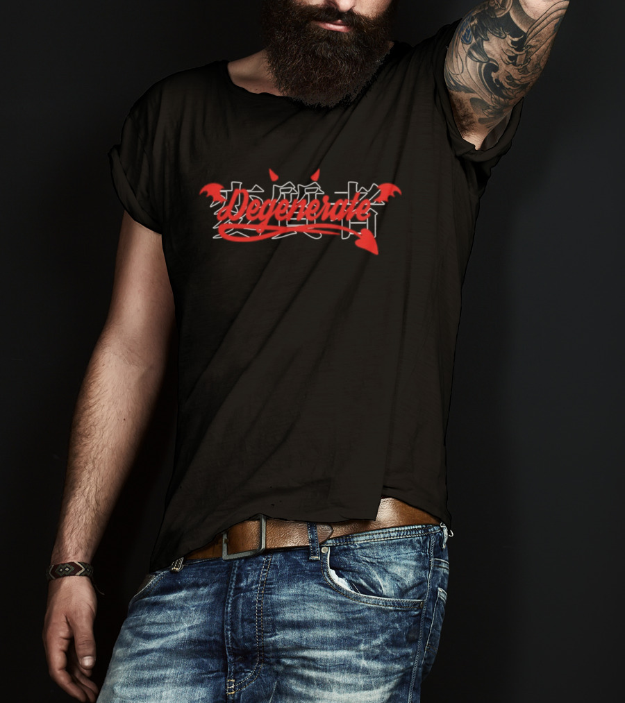 Degenerate Red Devil Wings And Tail T-Shirt