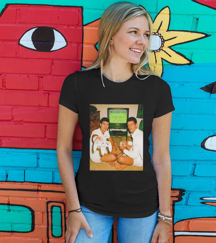 Novak Djokovic Carlos Alcaraz Gaming Showdown T-Shirt