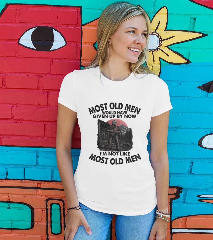 Most Old Men Would Have Given Up By Now Autoharp I'm Not Like Most Old Men T-Shirt
