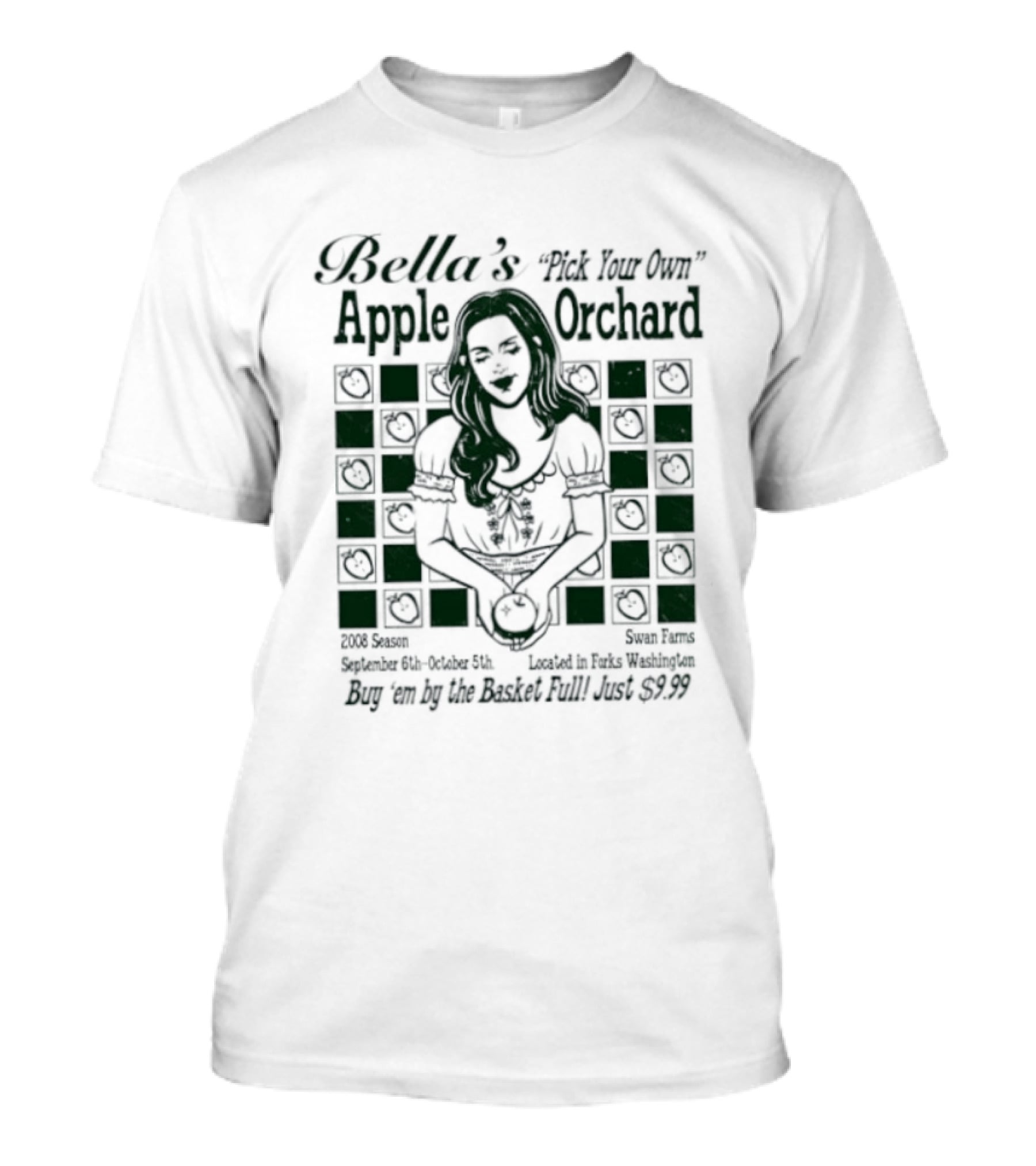 Bella's Pick Your Own Apple Orchard Swan Farms Forks Washington Twilight T-Shirt