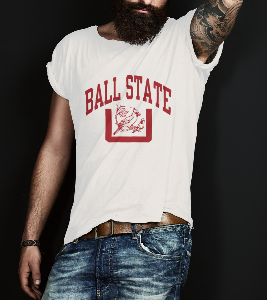 Ball State Cardinal U Vintage Red Arch T-Shirt