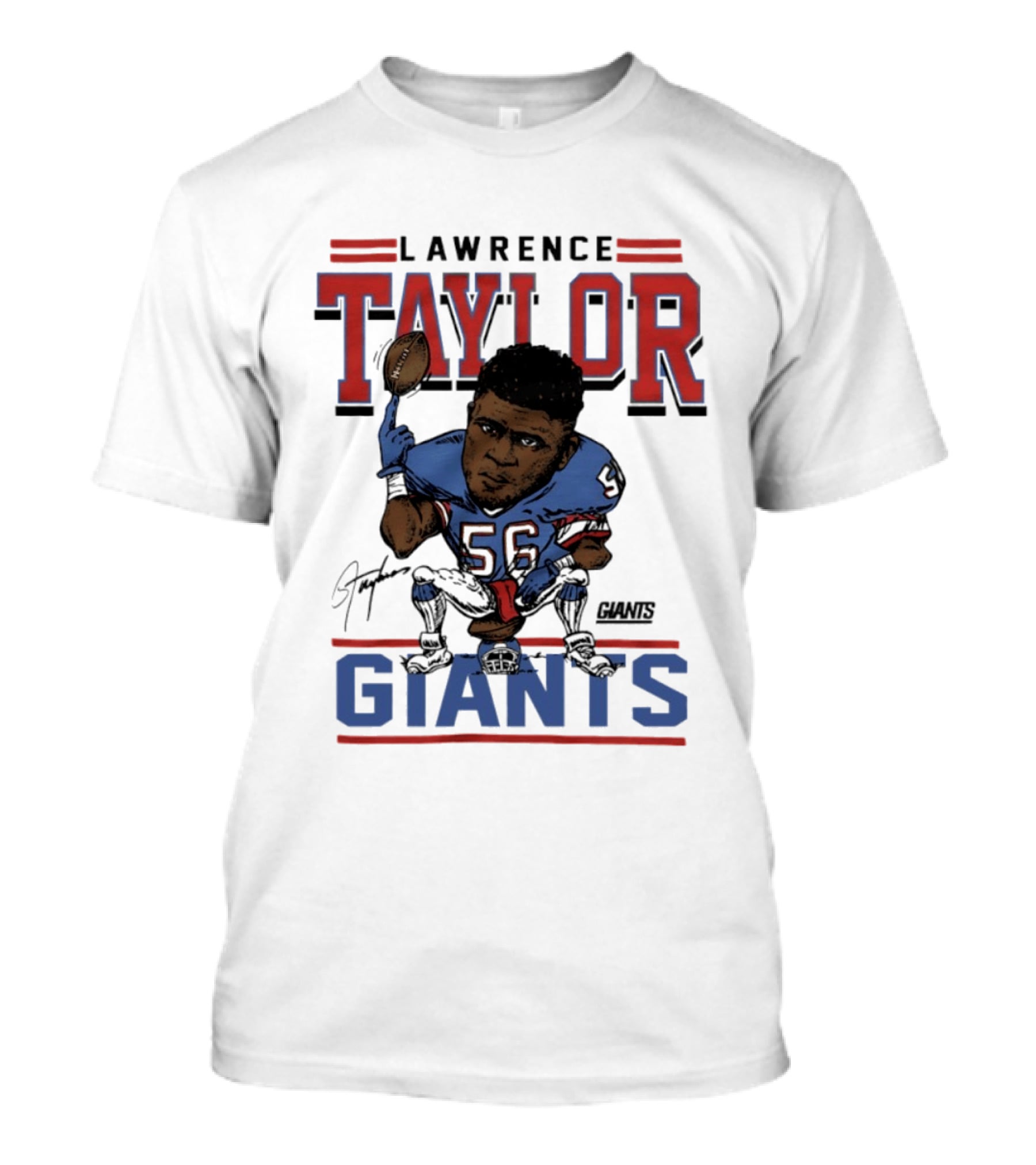 Lawrence Taylor Giants Football Caricature Number 56 T-Shirt