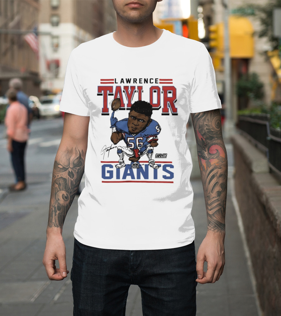 Lawrence Taylor Giants Football Caricature Number 56 T-Shirt