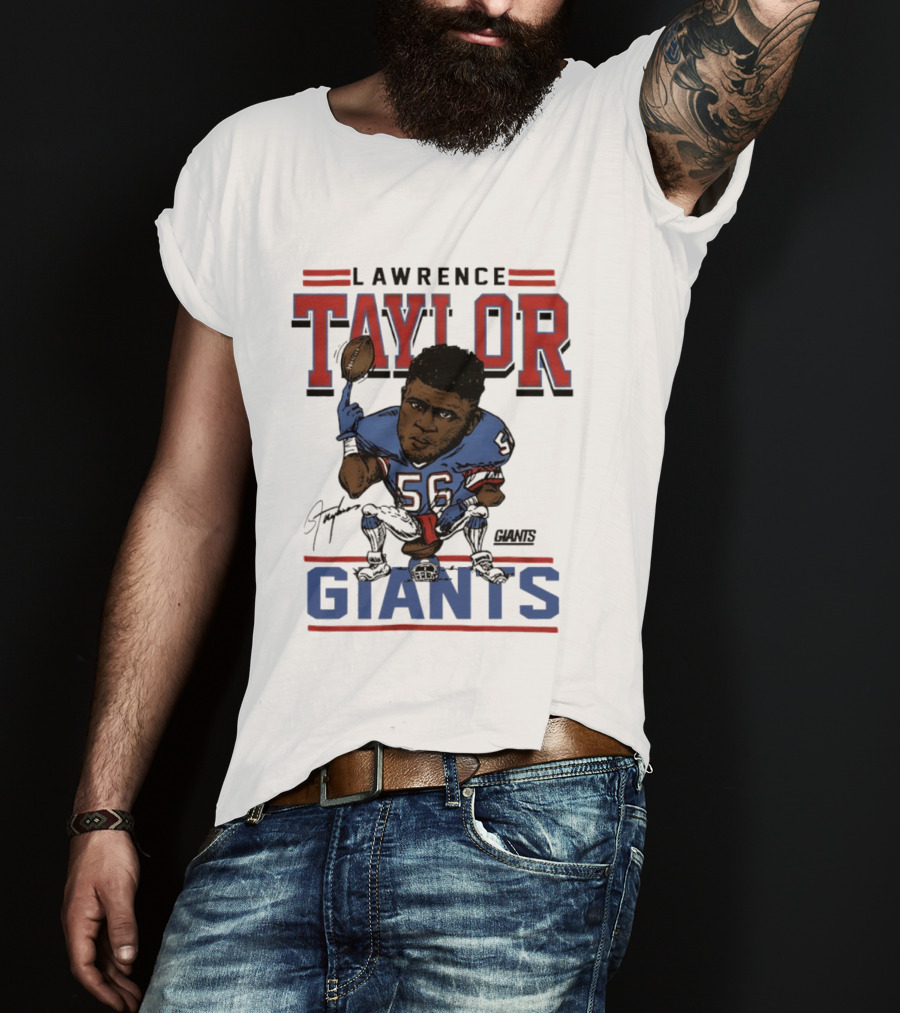 Lawrence Taylor Giants Football Caricature Number 56 T-Shirt