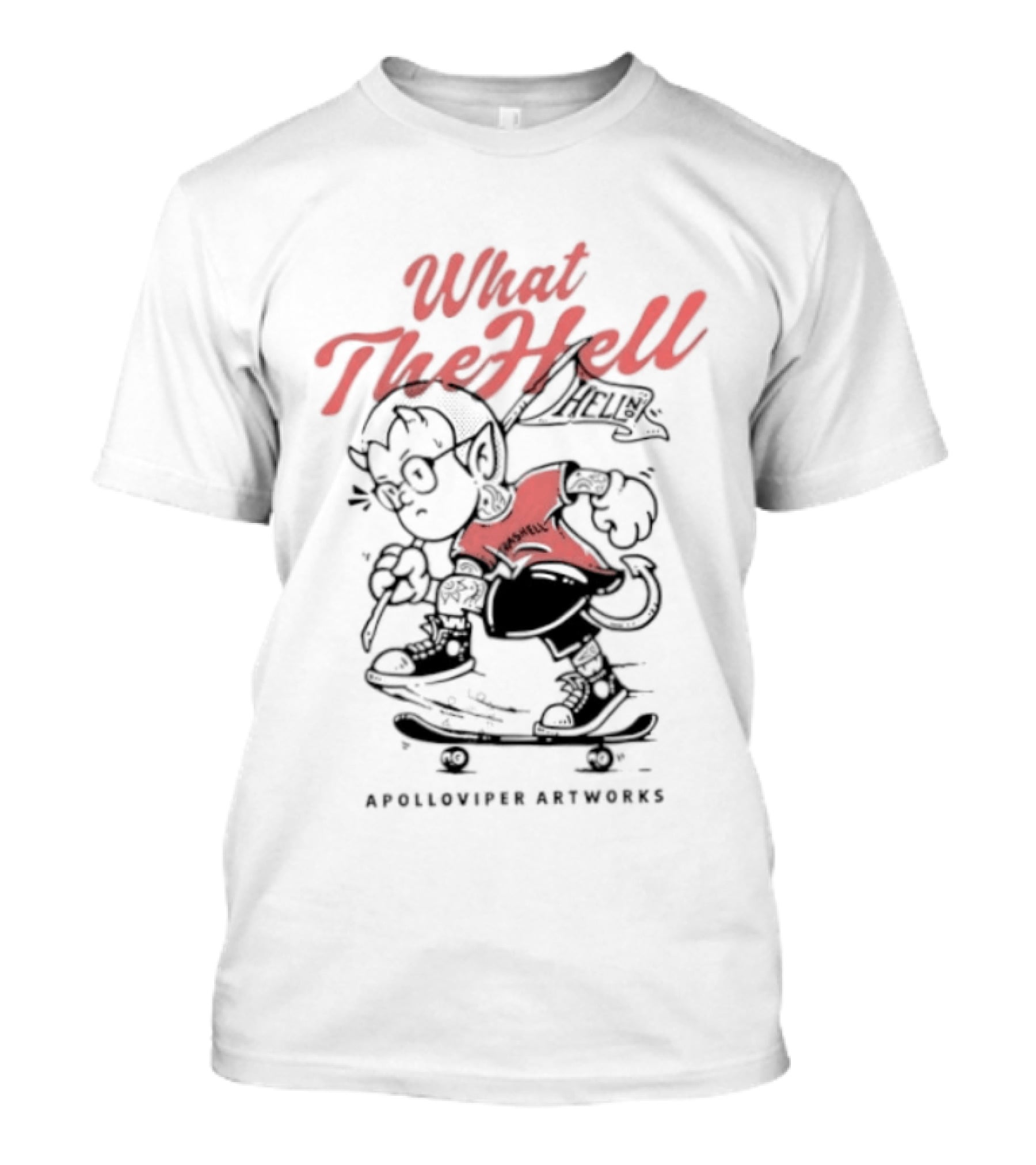 What The Hell Apolloviper Artworks Retro Cartoon T-Shirt
