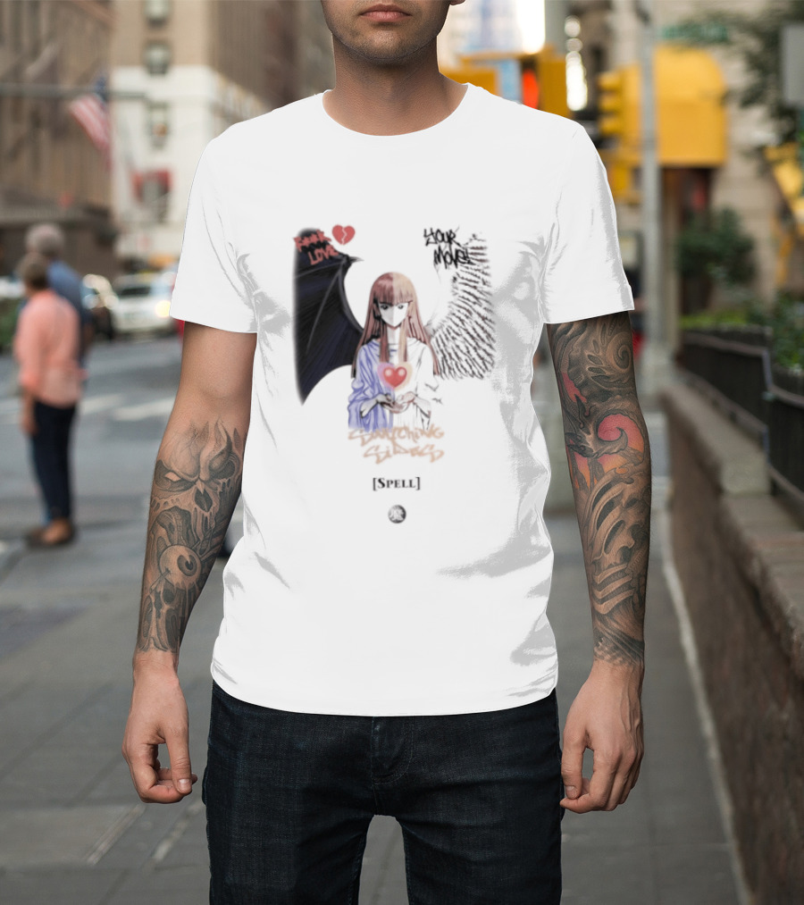 Yu Gi Oh Fuck Love Your Move Switching Sides Spell Dark Angel Heart T-Shirt
