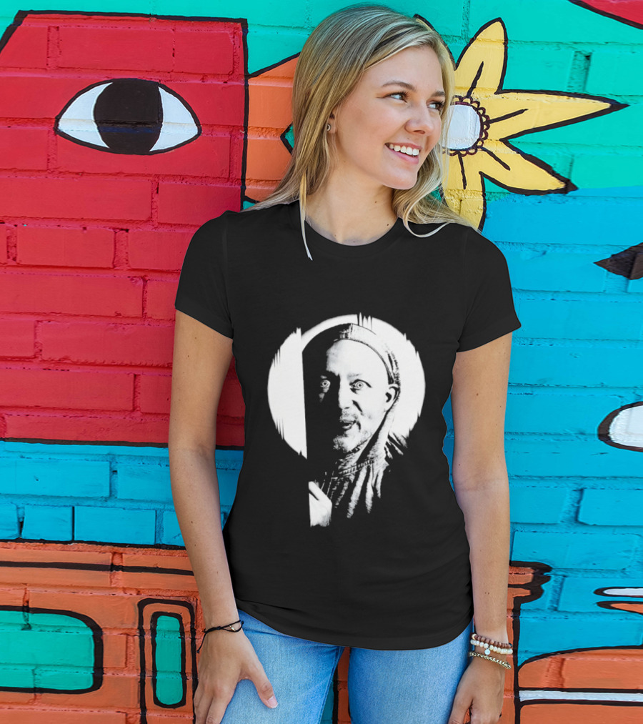 Brian Limond Curious Guy Face Sketch Circle T-Shirt