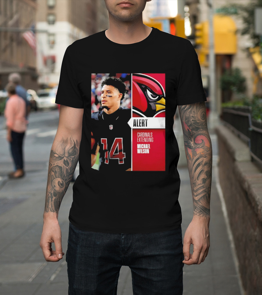 Alert Cardinals Extending Michael Wilson Arizona 14 T-Shirt