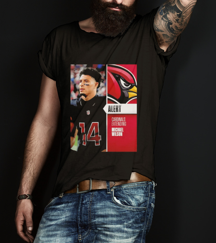 Alert Cardinals Extending Michael Wilson Arizona 14 T-Shirt