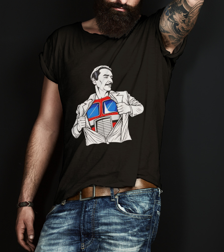 Peter Cullen Optimus Prime Clark Kent Superhero Transformation T-Shirt