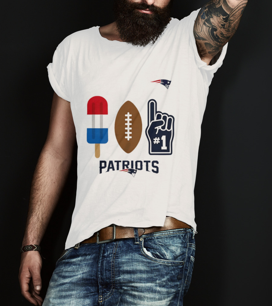 Patriots Americana Popsicle Football Number One Fan T-Shirt